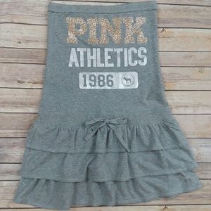Victoria's Secret PINK Grey Strapless Dress S